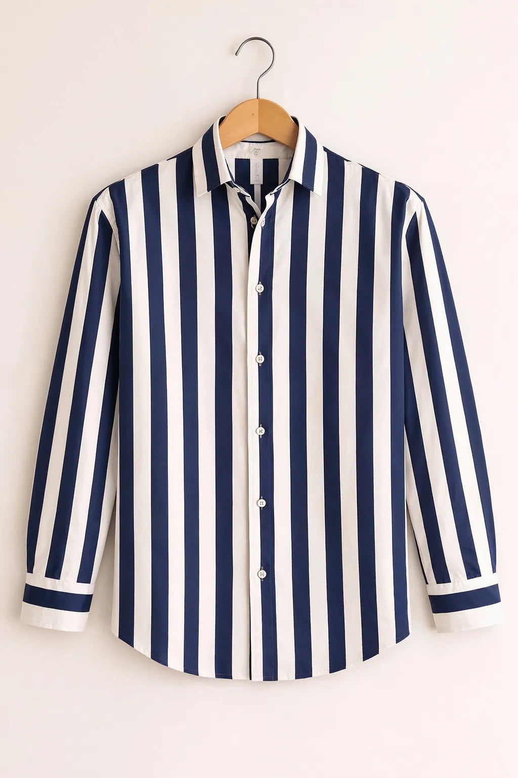 Classic Navy Vertical Stripe Premium Shirt