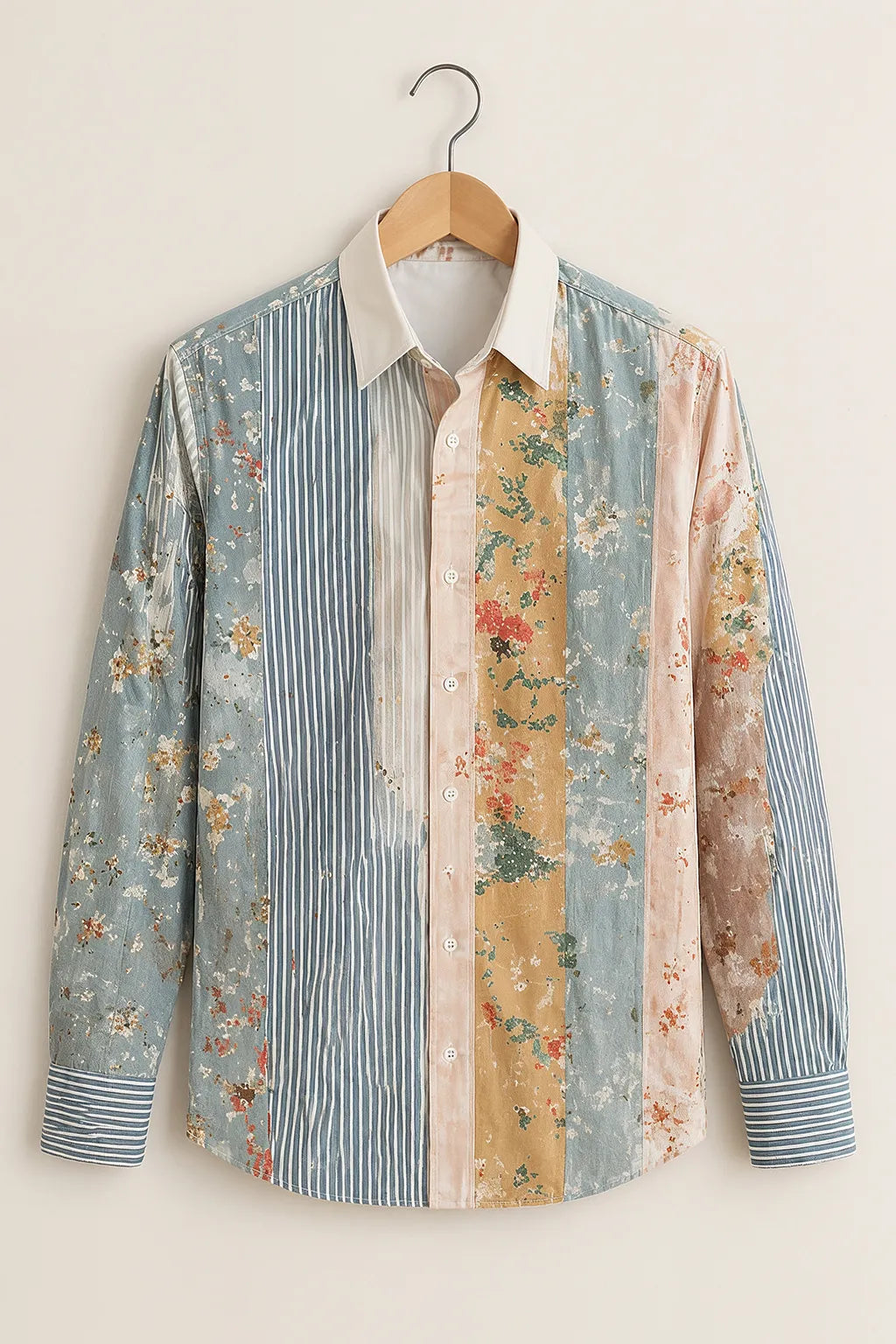 Men's Soft Tones Printed Shirt