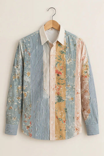 Men's Soft Tones Printed Shirt