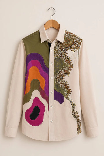 Men's Abstract Paisley Fusion Printed Shirt