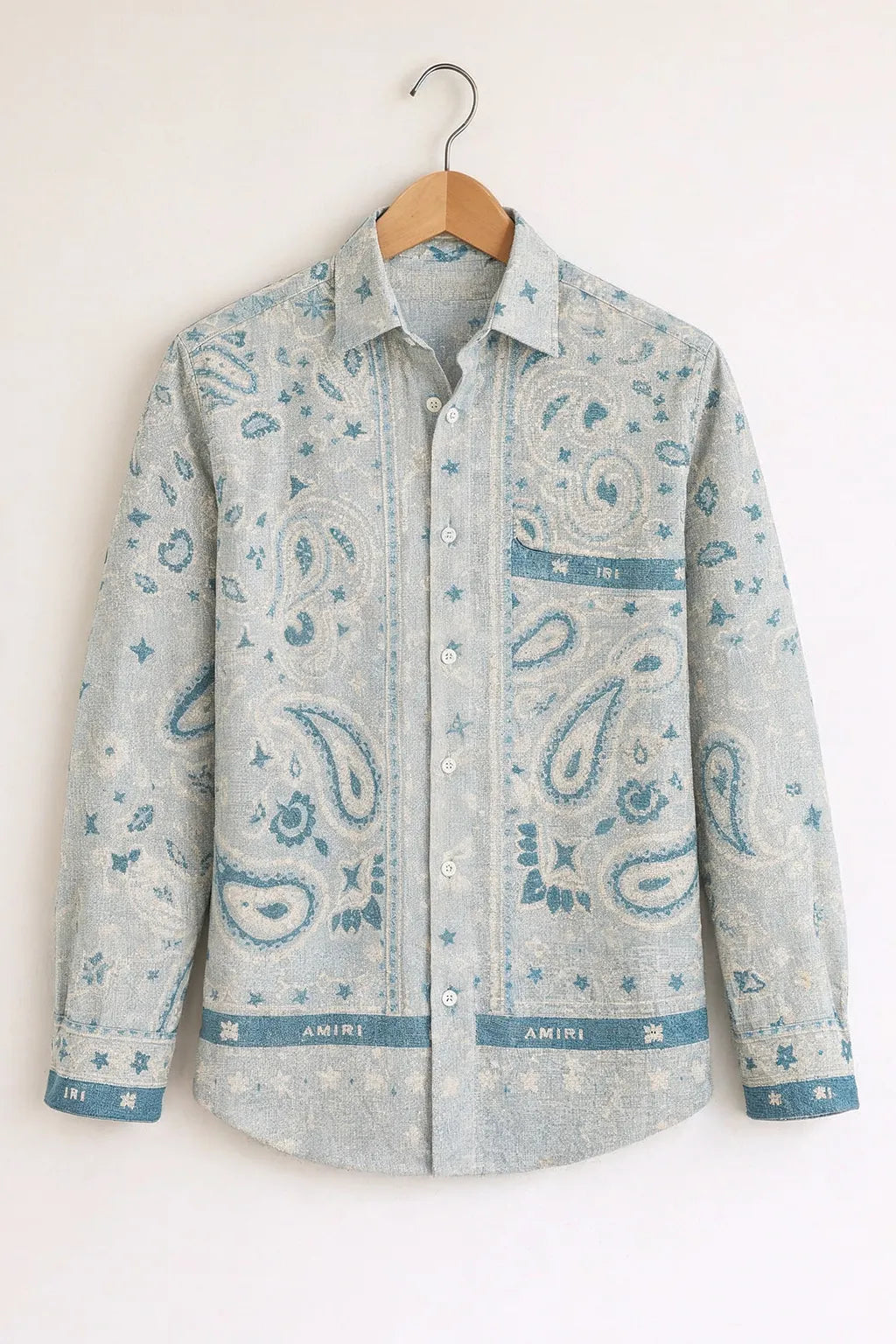 Sky Paisley Heritage Print Premium Shirt