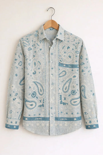 Sky Paisley Heritage Print Premium Shirt