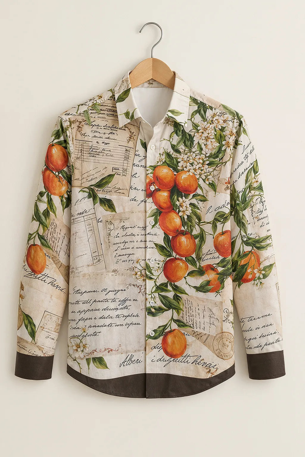 Men's Vintage Citrus Orchard Printed Shirt
