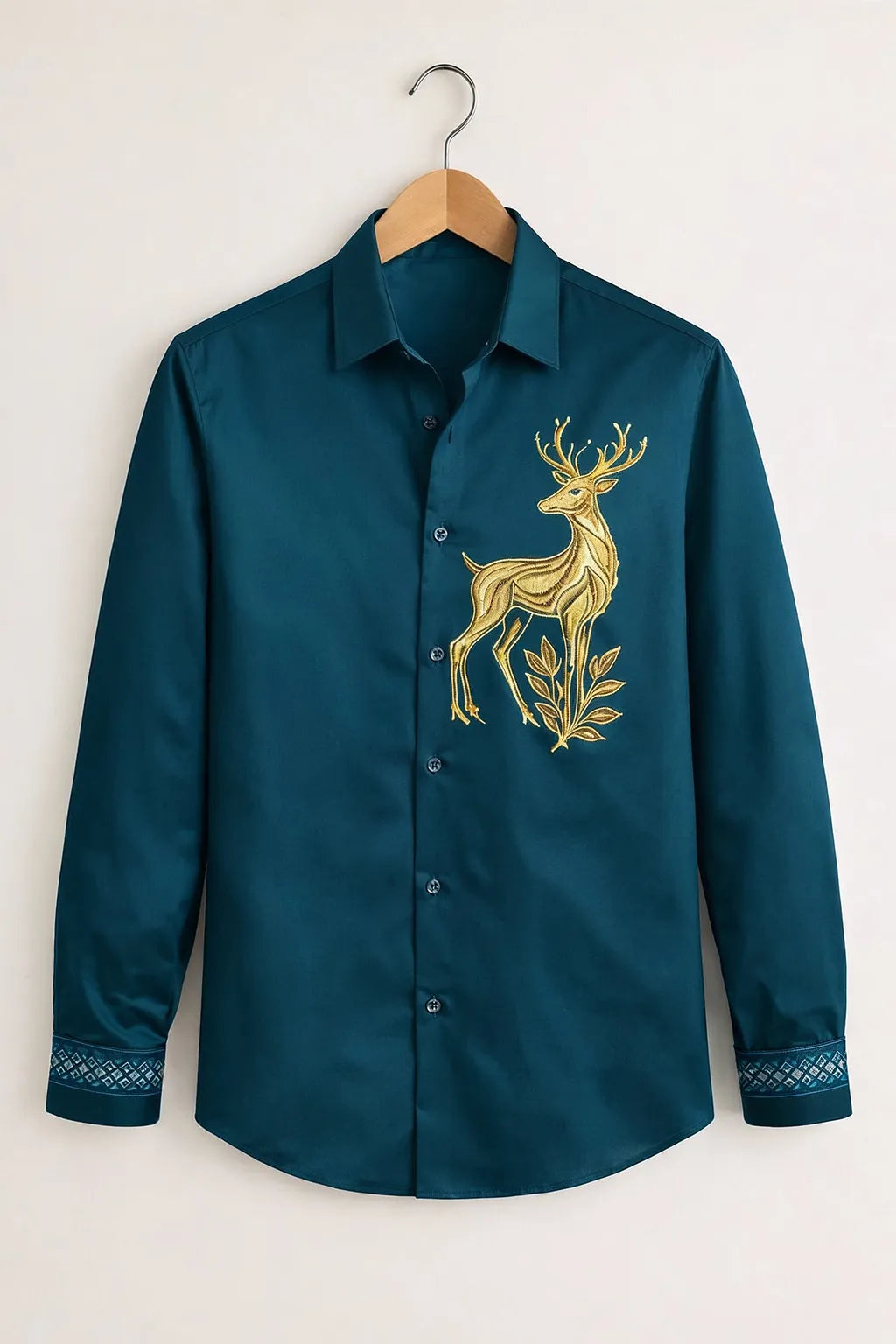 Men's Minimal Luxe Embroidery Shirt