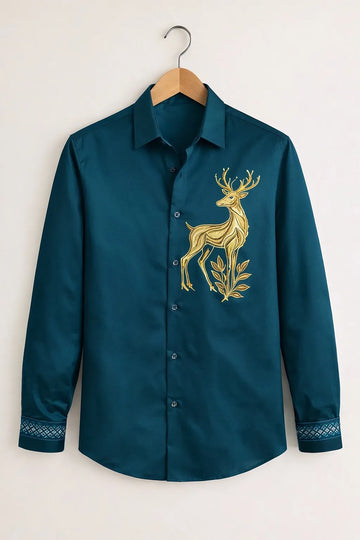 Men's Minimal Luxe Embroidery Shirt
