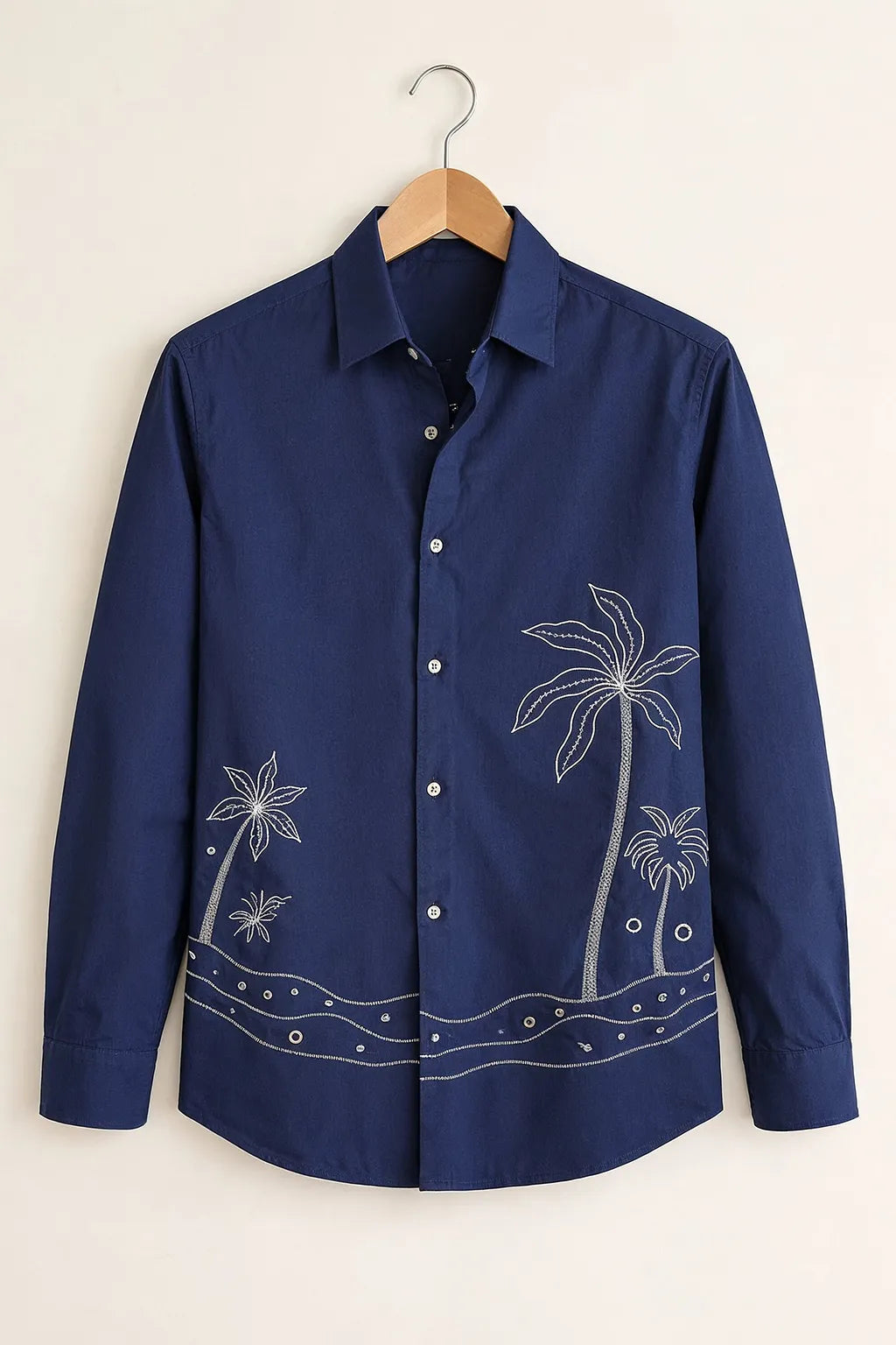 Men's Navy Coastal Minimal Design Shirt