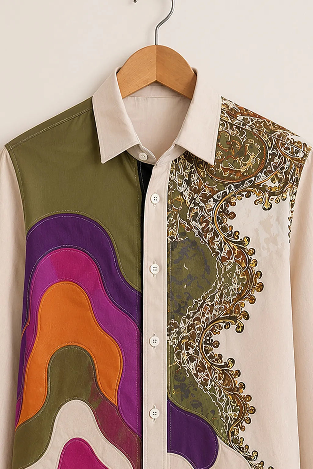 Men's Abstract Paisley Fusion Printed Shirt