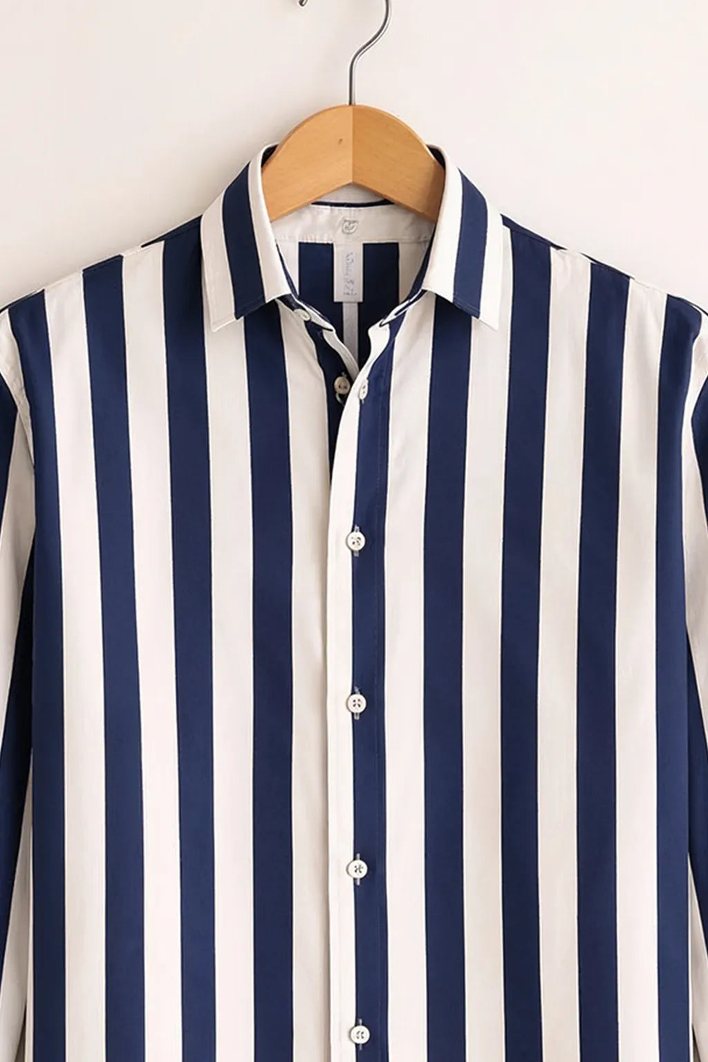 Classic Navy Vertical Stripe Premium Shirt