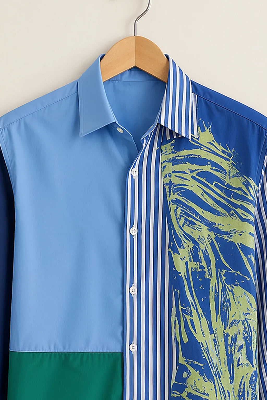 Men's Coastal Contrast Printed Shirt