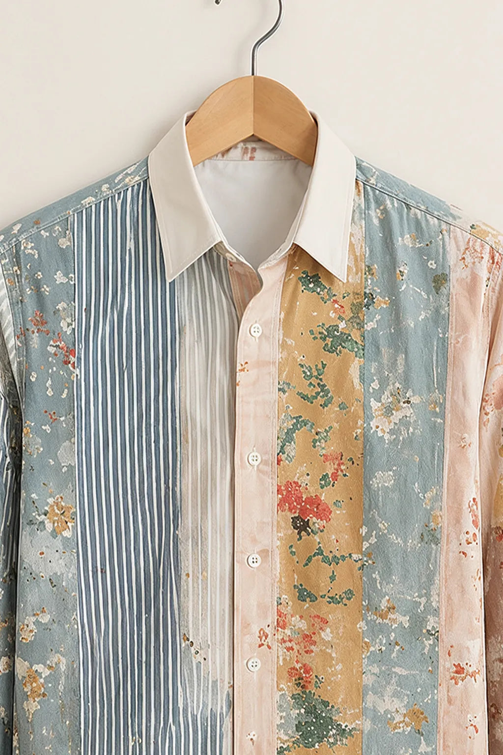 Men's Soft Tones Printed Shirt