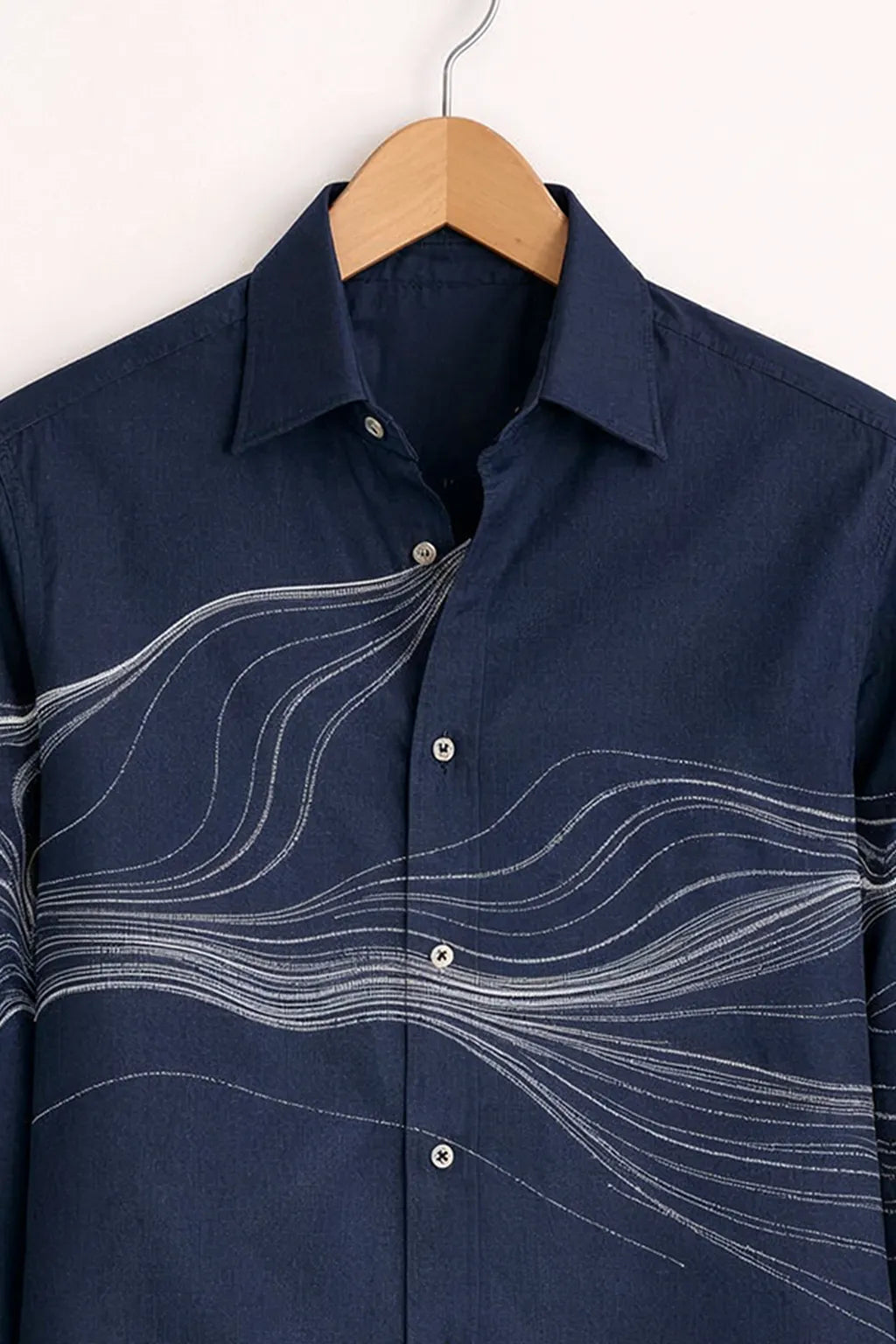 Ocean Flow Embroidered Premium Shirt