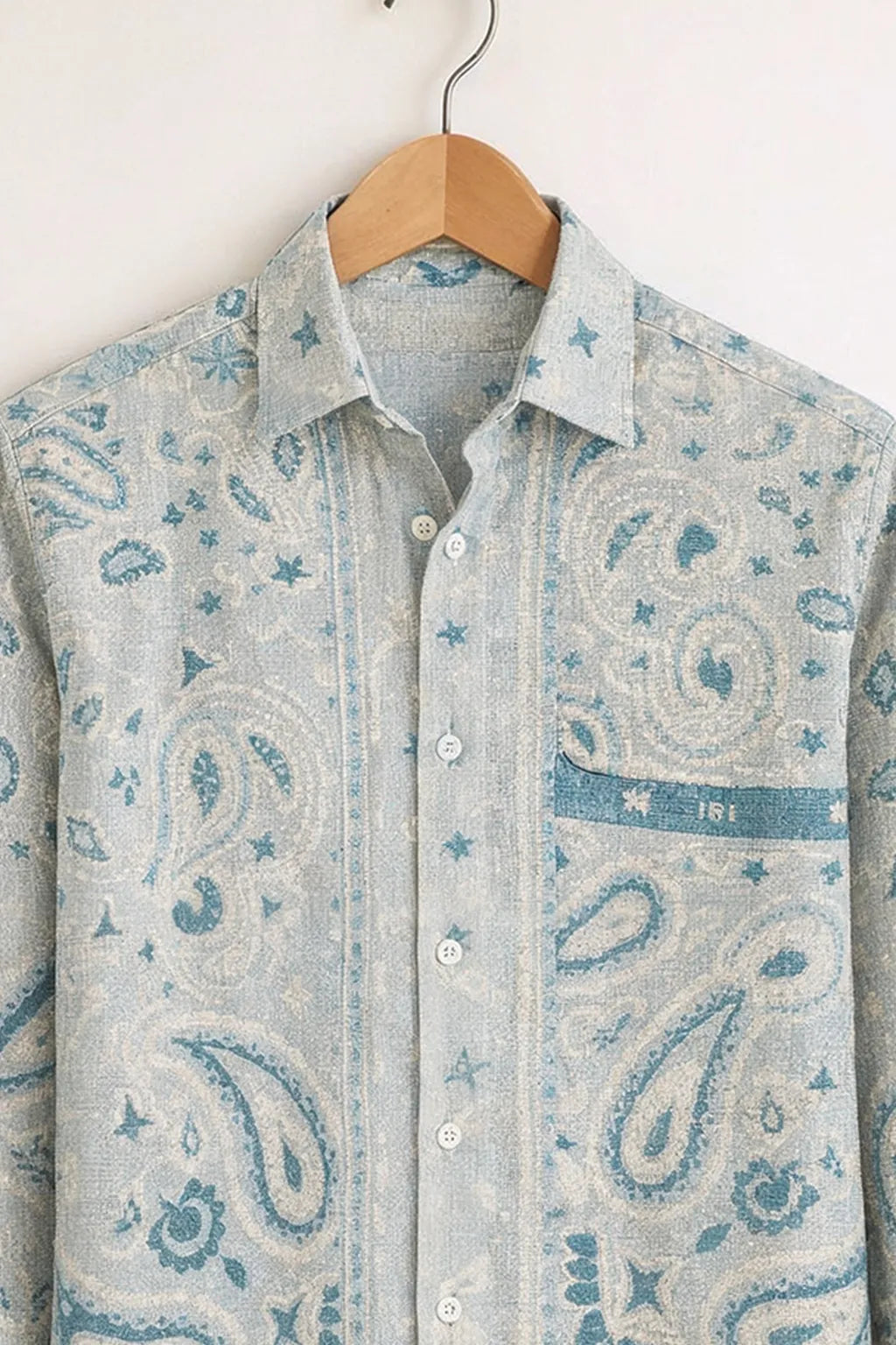 Sky Paisley Heritage Print Premium Shirt