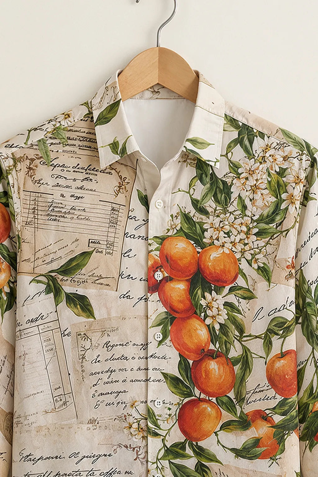 Men's Vintage Citrus Orchard Printed Shirt
