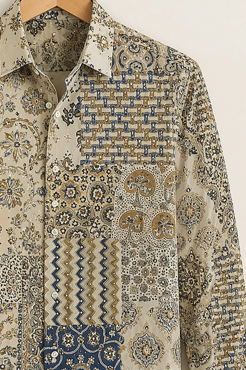 Men's Royal Mosaic Printed Shirt