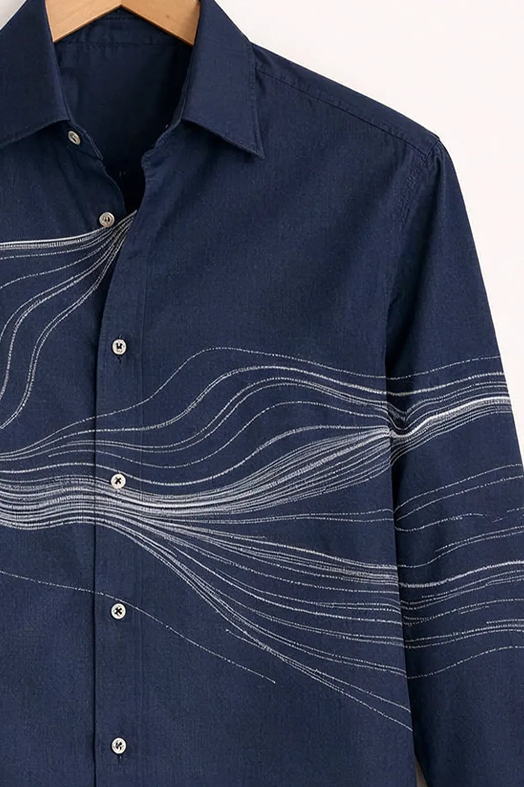 Ocean Flow Embroidered Premium Shirt