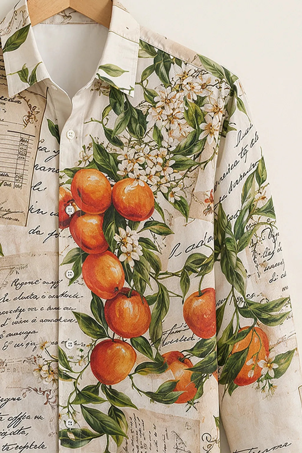 Men's Vintage Citrus Orchard Printed Shirt