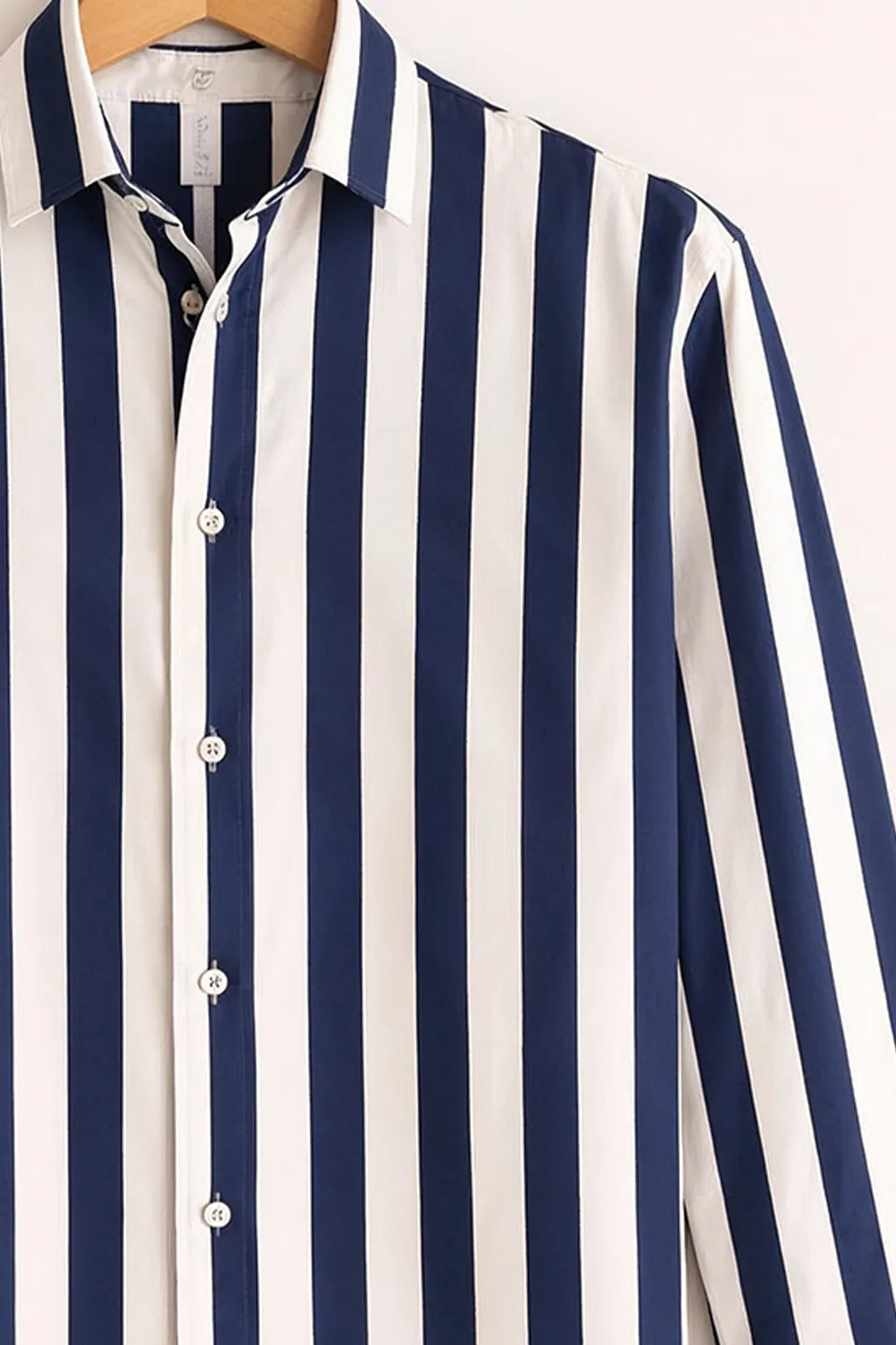 Classic Navy Vertical Stripe Premium Shirt