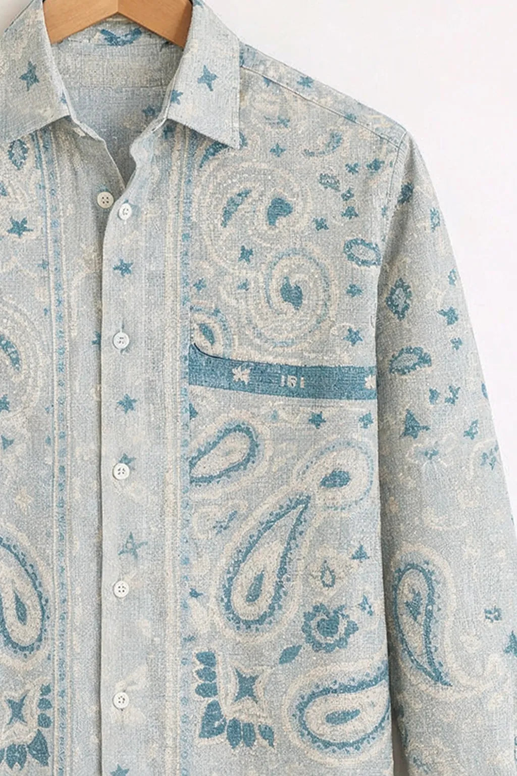 Sky Paisley Heritage Print Premium Shirt