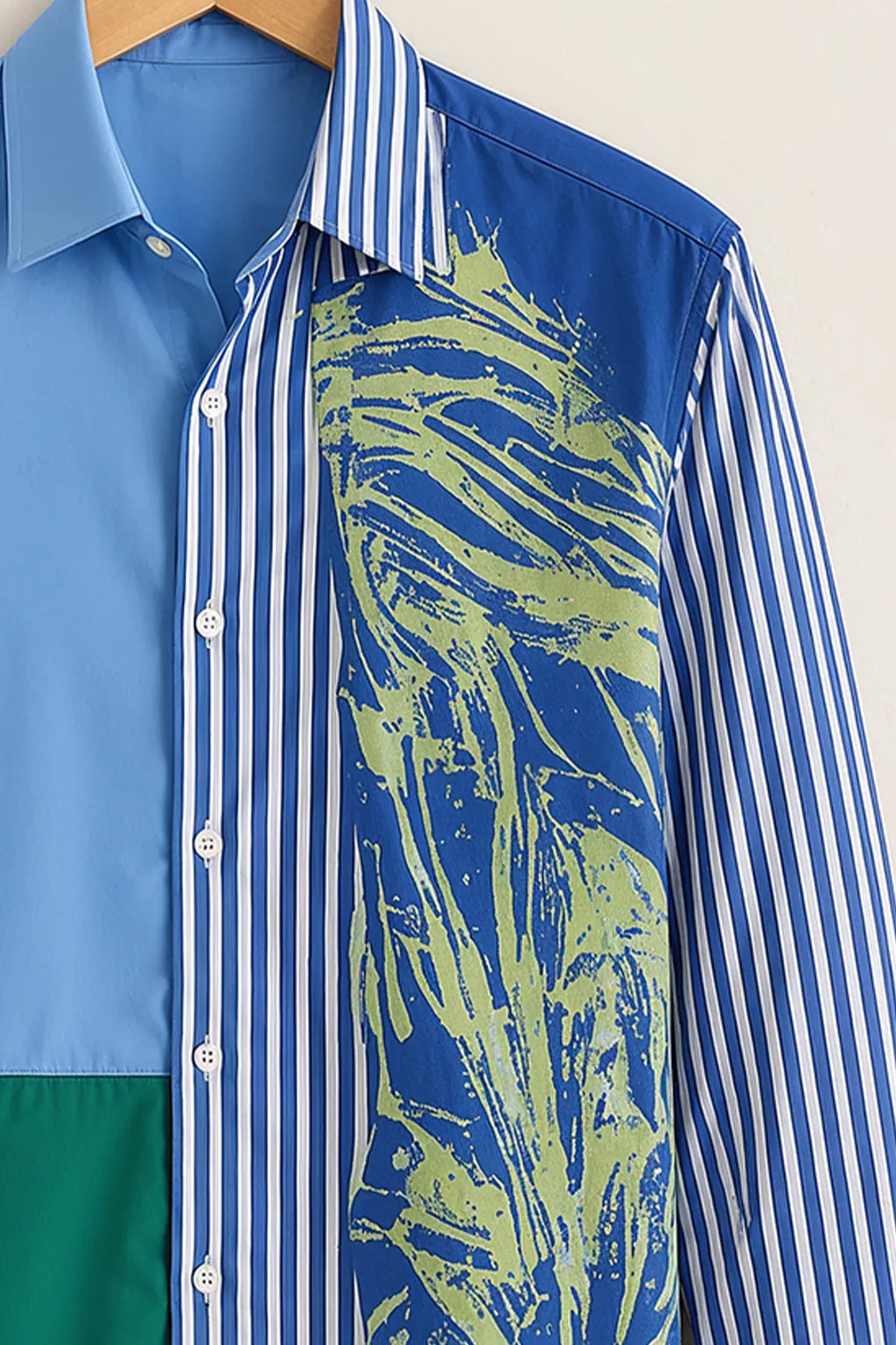 Men's Coastal Contrast Printed Shirt