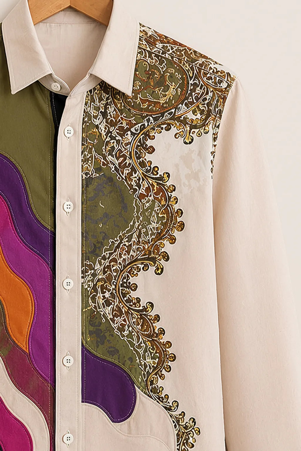 Men's Abstract Paisley Fusion Printed Shirt